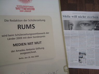 Die Urkunde für RUMS