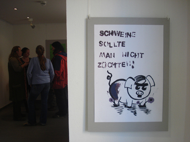schweine sollte man nicht züchten plakat