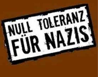 Button von der Internetseite von Rheinhessen gegen rechts: Null Toleranz für Nazis